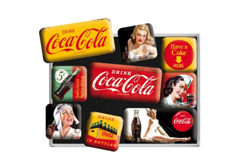 9x Magnet "Coca Cola Logo"